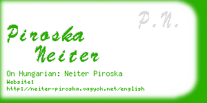 piroska neiter business card